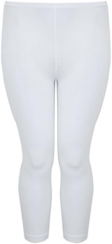 The Celebrity Fashion Cropped Leggings for Women 3/4 Length Capri Trousers Plus Size Classic 3/4 Pants