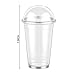 Green Direct 20 oz. Plastic Clear Disposable Drinking Cups With Lids for Ice coffee, Bubble Boba Tea Cups Pack of 100
