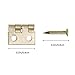 PIXNOR 12pcs Cabinet Closet Mini Hinges with 48pcs Screws for 1:12 Dollhouse Miniature Furniture (Golden)