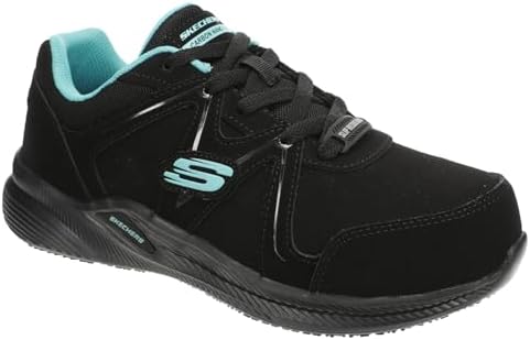 Amazon.com | Skechers Work Jackie - Women's, Navy/Aqua, Aluminum