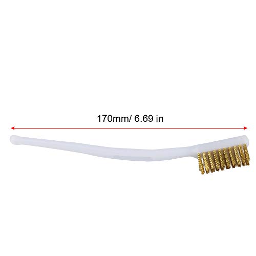 BCZAMD 3D Printer Nozzle Cleaning Copper Wire Toothbrush Tool Copper Brush Handle Hot Bed Cleaning Toothbrush (2Pcs)