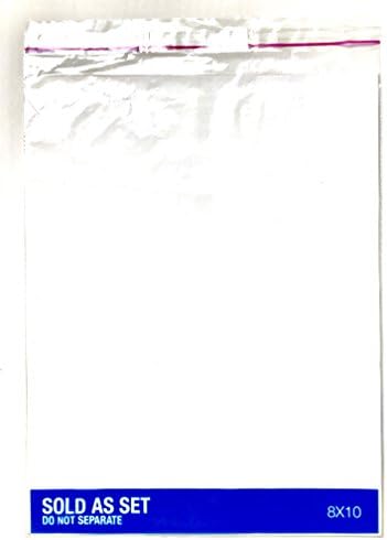 8X10 Resealable Poly Bags with Suffocation Warning and Sold As Set label printed, Self-Seal, 1.5 mil (8X10)