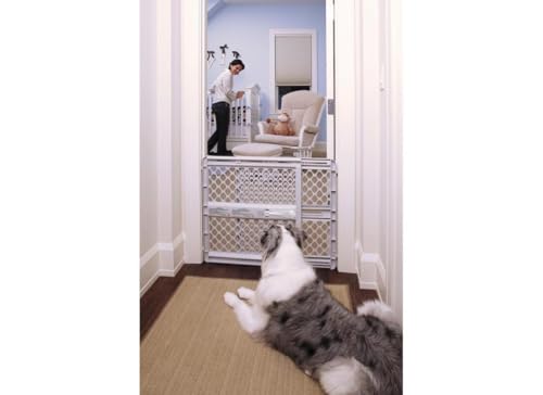 MYPET North States Universal Pet Gate: 26” - 42” Wide Dog Gate. Use as Pressure Mounted Gate or Swinging Door with Included Hardware. Dog Gates for Doorways, 26