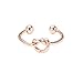 WeiVan Love Knot Ring Rose Gold Plated Copper Cuff Ring Bridesmaid Friendship Promise Ring