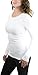 ToBeInStyle Women's Cotton-Blend Crew-Neck Staple Top with Long Sleeves - White - M