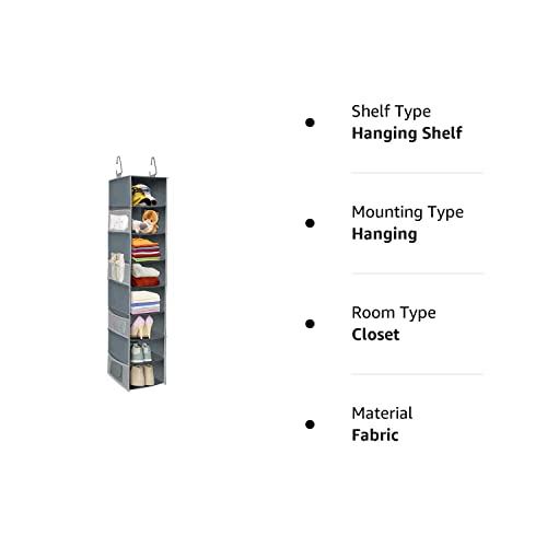 roomtalk LargeSized Hanging Shoe Organizer 8Shelves, Hanging Closet