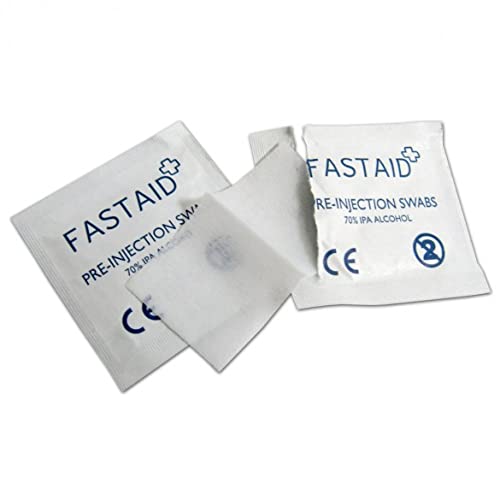 Fastaid 70% IPA Alcohol Wipes, Swabs for Electronics, Tattoo, Pre-Injection Cleaning, Multiple Listing (200)