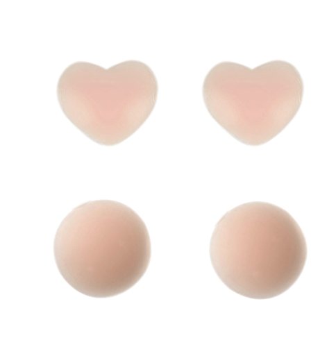Breast Petals Nipple Covers Silicone Reusable Fashion Sexy Adhesive Pasties - 2 Pairs