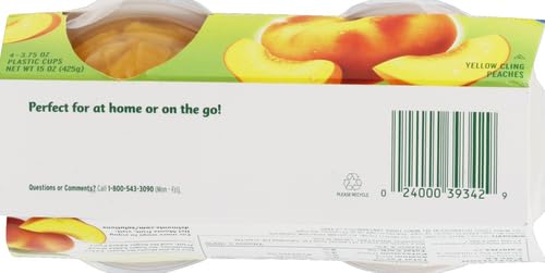 DEL MONTE, DICED PEACHES, 3.75 OZ, 4 CT