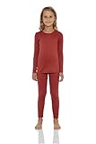 Rocky Thermal Underwear for Girls Cotton Knit Thermals Kids Base Layer Long John Pajamas Set