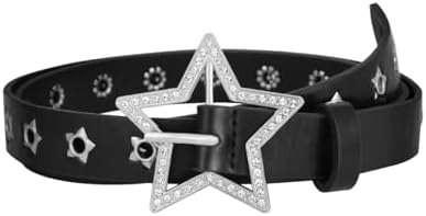 Gothic Chrome Skull Elastic Waist Belt - Silver Buckle Amazon.com: Chrome Skull Black Elastic Waist Belt  main image 4
