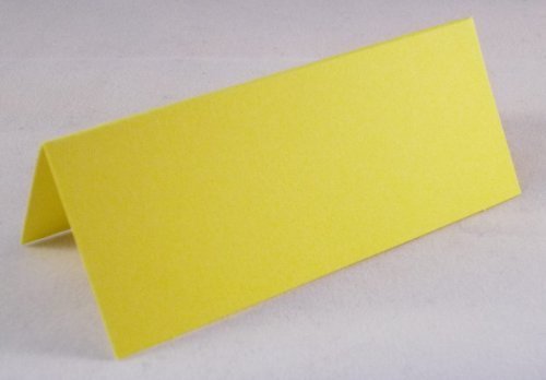 100 x Yellow Blank Wedding Table Name Place Cards