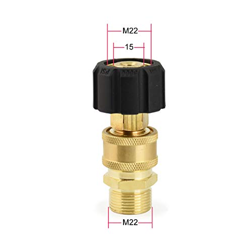 PLG Pressure Washer Adapter Set,M22-15 3/8"+3/4" Garden Hose Quick Connector,8 PCs