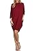 Pastel by Vivienne Women's Side Draped Dolman Sleeves Dress