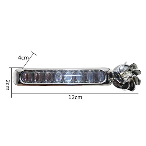 Hongxin Extremely Bright Wind Powered 8 LED Car DRL Daytime Running Light Fog Warning Auto Head Lamp, LED Bulbs for Car Dome White Pack of 2 (B)