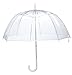 Clear Dome Umbrella, Durable Wind-Resistant Umbrella with Sturdy Bubble Design, Dome Canopy 29â€ Diameterâ€¦