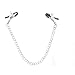 Nip ple Clamps Adjustable Tweezer with Chain Accessories Two Head Clip (Two Head)