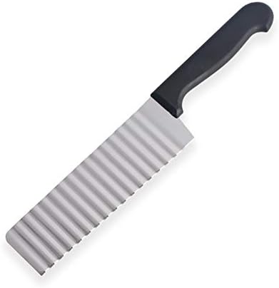 Wpond Potato Wave Knife French Fry Cutter Crinkle Potato Slicer Titanium Stainless Steel Multi-Functional Vegetable Fruit Salad Knife Accessories
