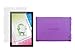 Nextbook Ares 10A Purple TPU Case + Screen Protector- iShoppingdeals Ultra–Slim TPU Rubber Gel Cover with Textured, Non-Slip Grip for Nextbook Ares 10A 10.1”(NX16A10132S) Tablet 2016 Release