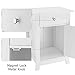 Bonnlo White Nightstand, Small Nightstand with Drawer and Door Cabinet, Wood Nightstand with Storage Organizer, Bedside Table with Drawers, Bedroom Nightstand, End Tables Living Room, Kids' Room, Dorm