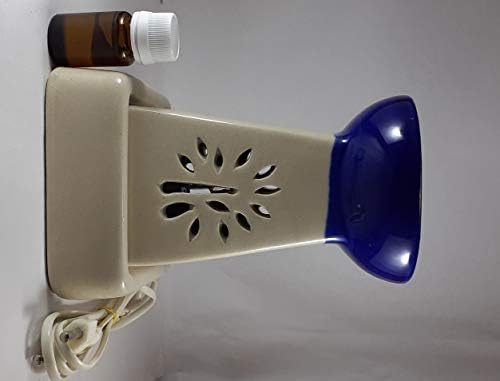 CHAINNER KRAFT Ceramic Electric Tower Aroma Burner Regular White Color with 10 ML Fancy Aroma Oil and 4 Tea Light Candle (Oil Burner Set)