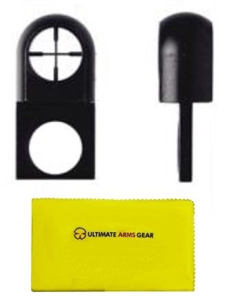 KNS M1 Garand DUPLEX Crosshair Front Sight Post, Black + Ultimate Arms Gear Care and Reel Silicone Cleaning Cloth