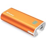 Jackery Portable Travel Charger Bar 6000mAh Pocket-sized Ultra Compact External Battery Power Bank Fast Charging Speed with Emergency Flashlight for iPhone, Samsung and Others - Orange
