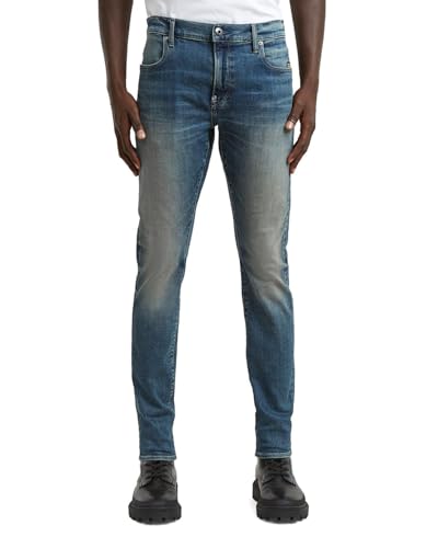 G-Star Men's Revend FWD Skinny Jeans, Colour Blue, Size: Waist 36, Inseam 34