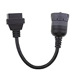 Dolity Truck 9 Pin to 16 Pin OBD2 Interface Scanner Code Reader Diagnostic Adapter Cable