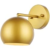 Living District Othello 1-Light Mid-Century Metal Wall Sconce in Brass