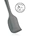 Kopact PS Silicone Spatula Set - Rubber Spatulas Silicone Heat Resistant for Non Stick Cookware - Kitchen Utensils for Baking, Mixing, Cooking - One Piece Design - Stainless Steel Core - Grey