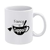 White Double Side Printed Mugs:Fancy A Cuppa