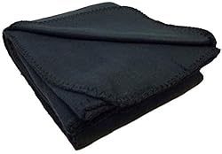 Anico Cozy Polar Fleece Blanket, 50" x 60", Black