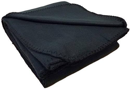 Anico Cozy Polar Fleece Blanket, 50" x 60", Black