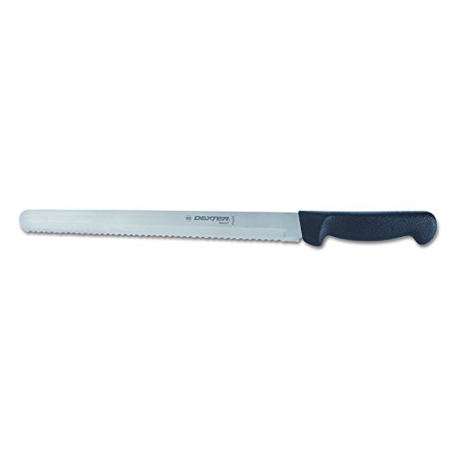 Basics P94805B 12" International Scalloped Slicer with Black Polypropylene Handle