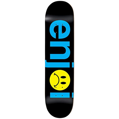 Enjoi Skateboard Deck Frowny Face No Brainer Black 8.0"