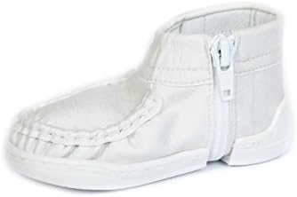 Happy Baby Zippy Shoes, Infant/Toddler, Boys Girls, First Walking Shoes, Unique Zipper Design (Age 3-9 Months (4.4 inches, US Size 3), Classic White)