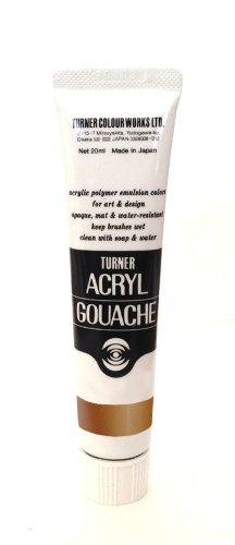 Turner Colour Works Acryl Gouache Artist Acrylic Paint - Single 20 ml Tube - Bronze