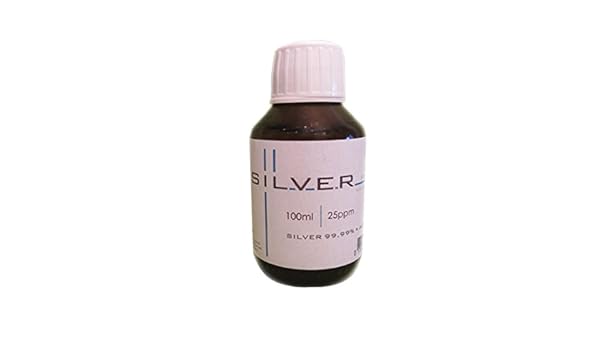 Plata coloidal Botella de 100 ml | 25ppm marrón cristal ...