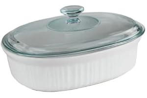 CorningW@re French White Baker, Stoneware Baker(2.5qrt)