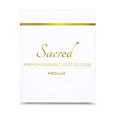 Sacred Certified Organic Cotton Menstrual Pads for Women: Regular Day, Light, Ultra Thin, and Super Absorbent Sanitary Pads with Wings, Unscented, Natural (2 Boxes, 24 Pads)