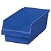 Akro-Mils 30088 ShelfMax Plastic Nesting Shelf Bin Box, 18-Inch L by 8-Inch W by 6-Inch H, Blue, Case of 8