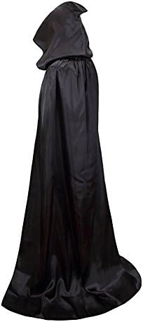 Halloween Costume Capes, Robe Cloak Shawl Halloween Party for Men and Women (L:170, Black)