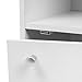 IRIS USA, Inc. USA 3 Tier Wood Storage Shelf with Door, White