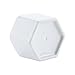 T4U Small White Succulent Planter Pots with Bamboo Tray Hexagon Set of 2, Geometric Ceramic Cactus Plant Holder, Succulent Plant Gifts for Gardener Women Coworker, Home Office Table Desk Decoration