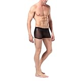Urparcel Mens See Through Boxer Underwear Bikini Boxer Smooth Mesh Briefs