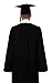GraduationMall Matte Graduation Gown Cap Tassel Set 2024 for High School and Bachelor Black 51 Plus(5'6