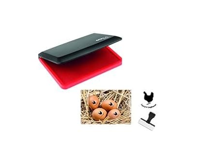 Egg Safe Stempelkissen zum Spempeln von Eiern, Lebensmittelqualität, vorgefärbt, gebrauchsfertig, Rot