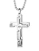 Jstyle Jewelry Stainless Steel Mens Cross Necklace for Men Pendant for Boys 24 Inch Chain