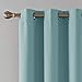 Deconovo 100% Blackout Curtains – Noise Reducing, Thermal Insulated Drapes – Grommet Room Darkening Window Panels – Light Blocking & Privacy Protection (Teal, 42x63 Inch, 1 Panel)